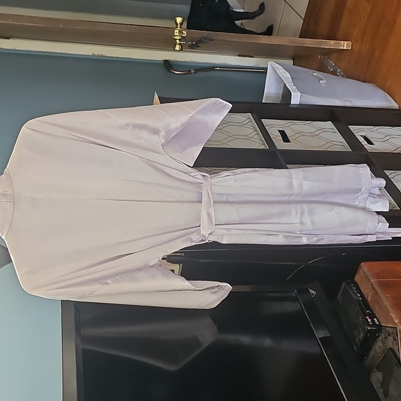 Elegant Lavender Embroidered Robe Set - Picture 6 of 6
